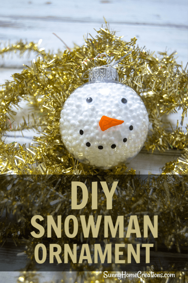 DIY Snowman Ornament Craft