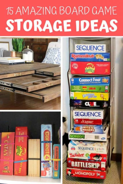 17 Board Game Storage Ideas to Keep You Sane  Board game storage, Game  storage, Board game organization