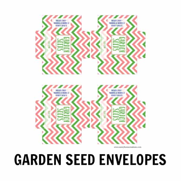 Garden Seed Envelope Templates